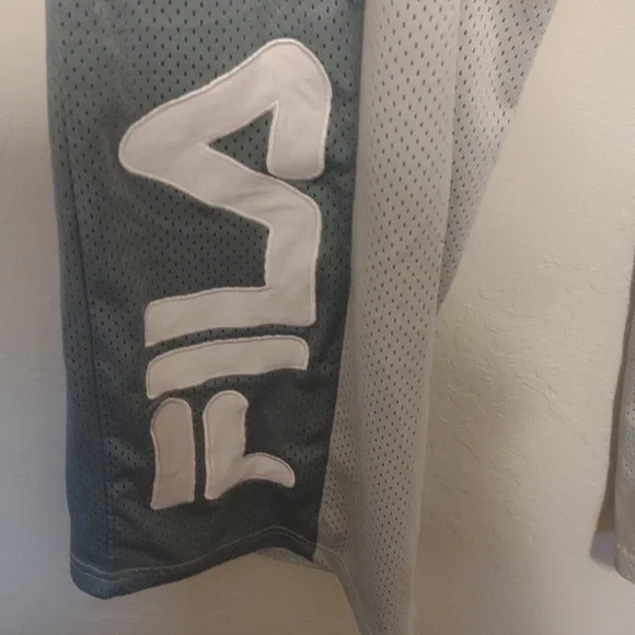 Fila Grey and muted Turquoise Track Pants - Picture 4 of 5